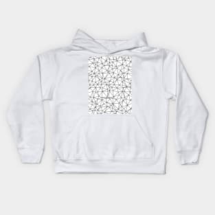 Minimal Geometric Black and White Lines Pattern Kids Hoodie